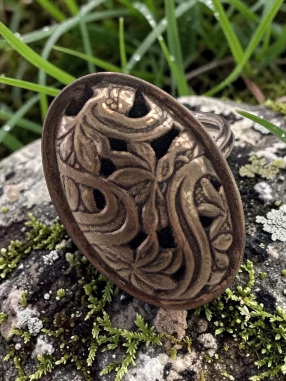 Vintage Sterling Silver Floral Openwork Ring, Size 5, Late 19th to Early 20th Ce